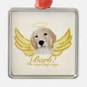 Kerstavond met Gouden Retriever Metalen Ornament (Voorkant)