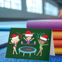 Kerstavond met gymnastiek in Santa Hats Cute