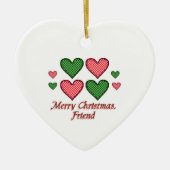 Kerstavond met keramisch keramische sieraad keramisch ornament (Voorkant)