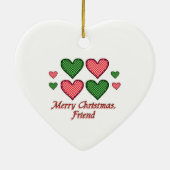 Kerstavond met keramisch keramische sieraad keramisch ornament (Achterkant)