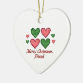 Kerstavond met keramisch keramische sieraad keramisch ornament (Links)