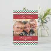 Kerstavond met kerstgraten feestdagenkaart (Staand voorkant)