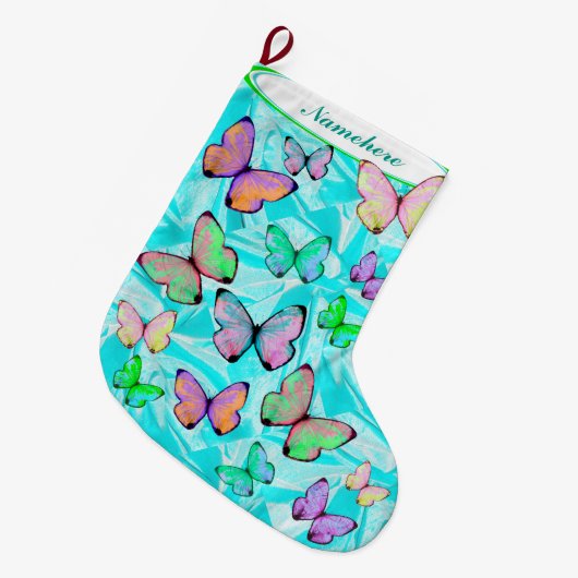 Kerstavond met naam stoppen. grote kerstsok (Voorkant (Hangend))