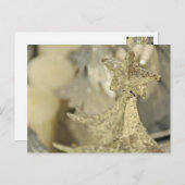 Kerstavond met ornament van Glitter Silver-boom Briefkaart (Voorkant / Achterkant)
