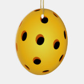 Kerstavond met Pickleball - Keramische cirkel Keramisch Ornament (Rechts)