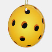 Kerstavond met Pickleball - Keramische cirkel Keramisch Ornament (Links)