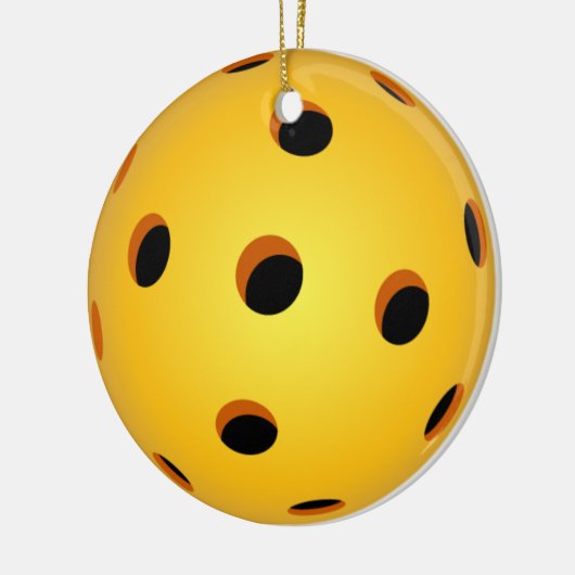 Kerstavond met Pickleball - Keramische cirkel Keramisch Ornament (Links)