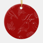 Kerstavond met Red HOPE Keramisch Ornament (Voorkant)