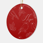 Kerstavond met Red HOPE Keramisch Ornament (Links)