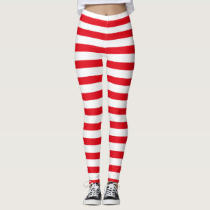 Kerstavond met rode en witte strepen leggings