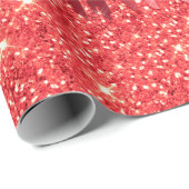 Kerstavond met rood metallisch druppel Glitter Hol Cadeaupapier (Rol Hoek)