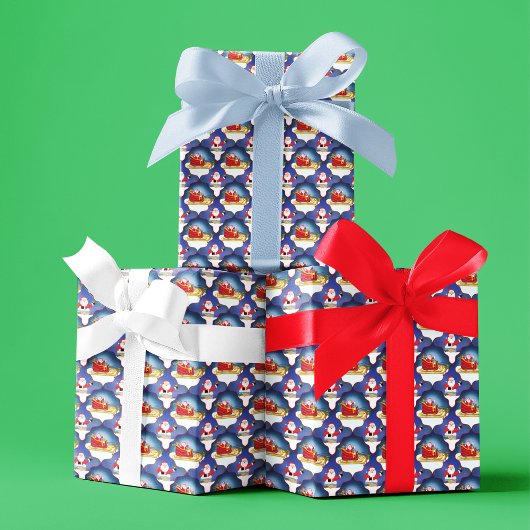 Kerstavond met Santa & Rudolph Inpakpapier Vel