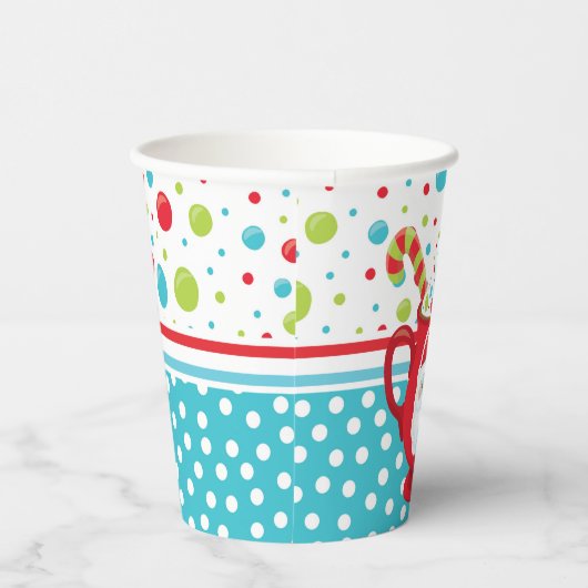 Kerstavond met warme cacao mok papieren bekers (Rechts)