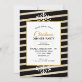 Kerstavond met zwarte en gouden elegant kaart (Voorkant)
