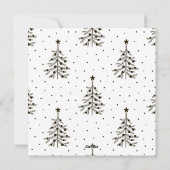Kerstavond met zwarte en witte pine feestdagenkaart (Achterkant)