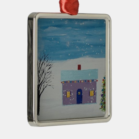 Kerstavond Metalen Ornament (Rechts)