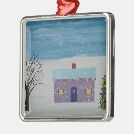 Kerstavond Metalen Ornament (Links)