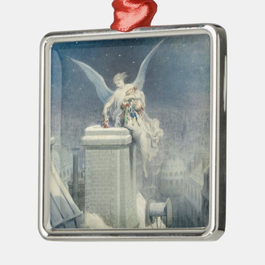 kerstavond metalen ornament (Links)