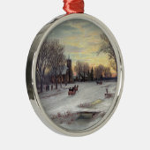 kerstavond metalen ornament (Rechts)