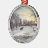 kerstavond metalen ornament (Links)