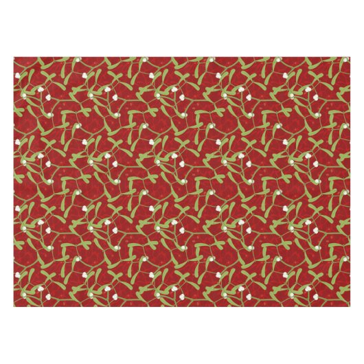 Kerstavond Mistletoe Red Table Cloth Tafelkleed (Voorkant (Horizontaal))