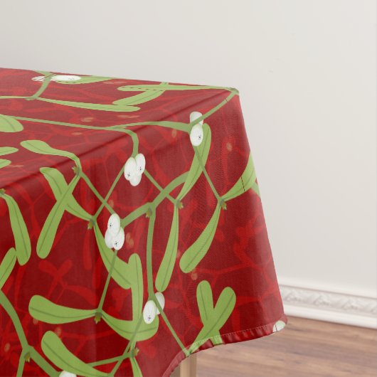Kerstavond Mistletoe Red Table Cloth Tafelkleed (Voorbeeld)