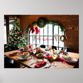 Kerstavond Monogram Food Angels Tradition Poster