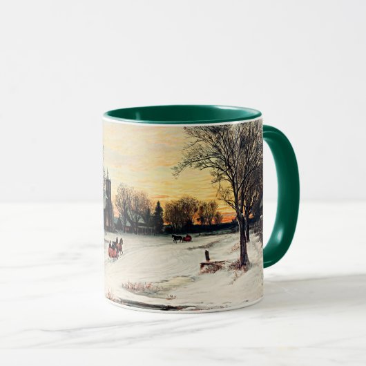 Kerstavond, mooie kunst, Mok (Voorkant rechts)