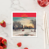 Kerstavond, mooie kunst, servet (Insitu)