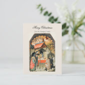  kerstavond nativiteit Christelijk Feestdagenkaart (Staand voorkant)