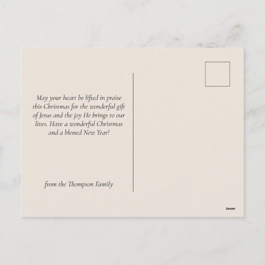  kerstavond nativiteit Christelijk Feestdagenkaart (Achterkant)