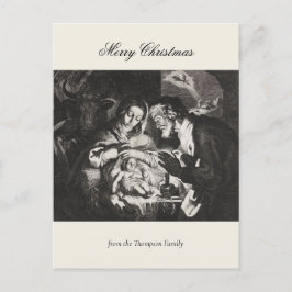  kerstavond nativiteit Christelijk Feestdagenkaart