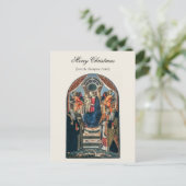  kerstavond nativiteit Christelijk Feestdagenkaart (Staand voorkant)