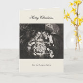  kerstavond nativiteit Christelijk Kaart (Gele Bloem)