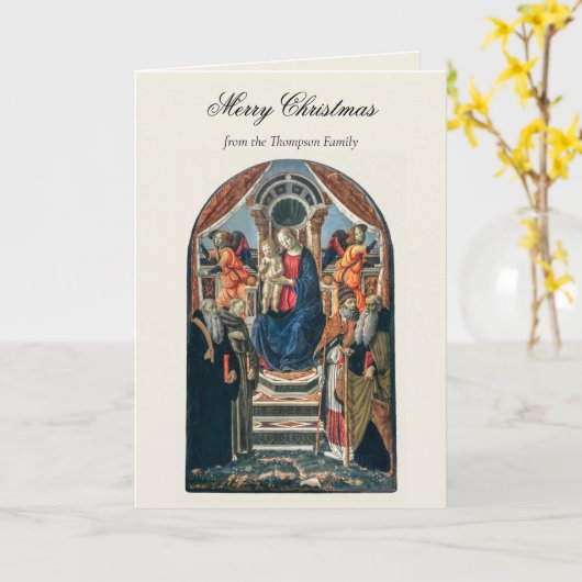  kerstavond nativiteit Christelijk Kaart (Gele Bloem)