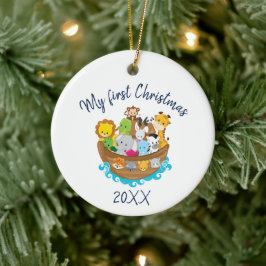 Kerstavond Noah's Ark Ceramic Ornament