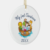 Kerstavond Noah's Ark Ceramic Ornament (Rechts)