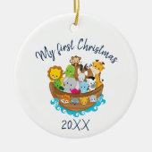 Kerstavond Noah's Ark Ceramic Ornament (Voorkant)