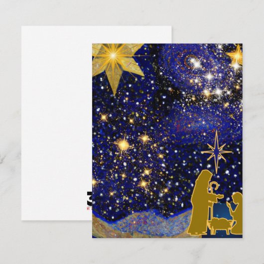 kerstavond notitiekaartje (Voorkant / Achterkant)