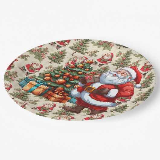 kerstavond papieren bordje (Gekanteld)