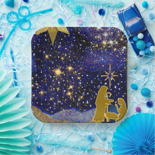 kerstavond papieren bordje (Feest)