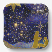 kerstavond papieren bordje (Voorkant)