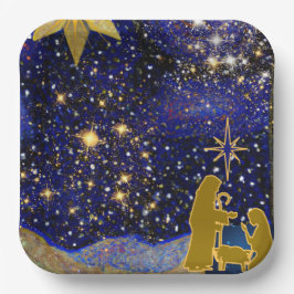 kerstavond papieren bordje