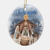 Kerstavond Religie Keramisch Ornament (Links)