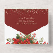 Kerstavond Religieuze Foto Mary Jesus Angels All In One Uitnodiging (Achterkant)