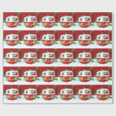  kerstavond Rode Groene Vakantie Cadeaupapier (Vlak)