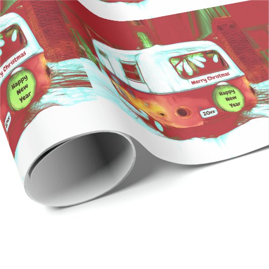 kerstavond Rode Groene Vakantie Cadeaupapier (Rol Hoek)