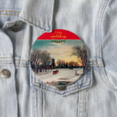 kerstavond ronde button 4,0 cm (In situ)