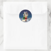 Kerstavond Ronde Sticker (Tas)