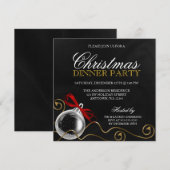 Kerstavond Rood Bow Kaart (Voorkant / Achterkant)